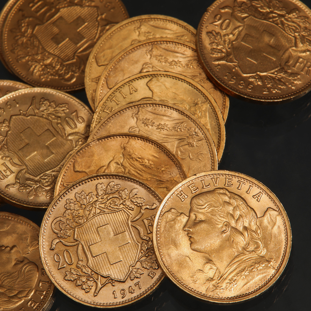 Schweizer Vreneli Goldmünzen